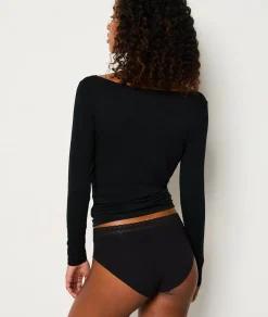 Etam Shorty en coton sans couture NOIR Sale