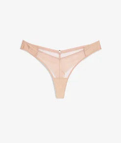 Etam Silk and Tulle Tanga SKYBLUE New
