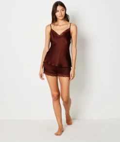 Etam Silk Camisole GARNETBORDEAUX Flash Sale