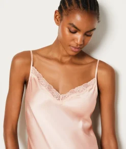 Etam Silk Nightdress ROSEPOUDRE Outlet