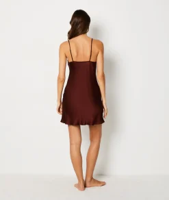 Etam Silk Nightdress GARNETBORDEAUX Online