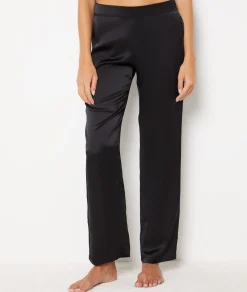 Etam Silk Pyjama Bottoms BLACK Flash Sale