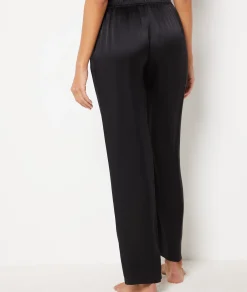 Etam Silk Pyjama Bottoms BLACK Flash Sale