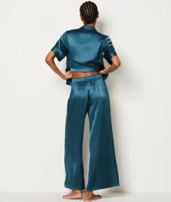 Etam Silk Pyjama Bottoms BLEUPETROLE Online