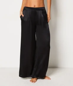 Etam Silk Pyjama Bottoms NOIR Sale