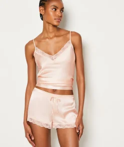 Etam Silk Shorts PINK Fashion