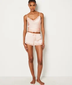 Etam Silk Shorts PINK Fashion