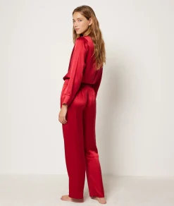 Etam Silk Sleep Pants CARDINAL Outlet
