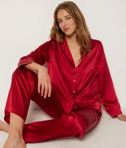 Etam Silk Sleep Pants CARDINAL Outlet