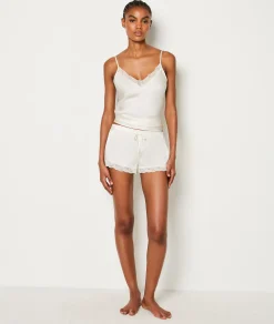 Etam Silk Sleep Shorts PEARL Cheap