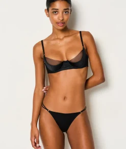 Etam Silk Thong BLACK Hot