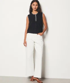 Etam Sleeveless Buttoned Sweater BLACK Sale