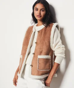 Etam Sleeveless Faux Fur Coat DUNE Best Sale