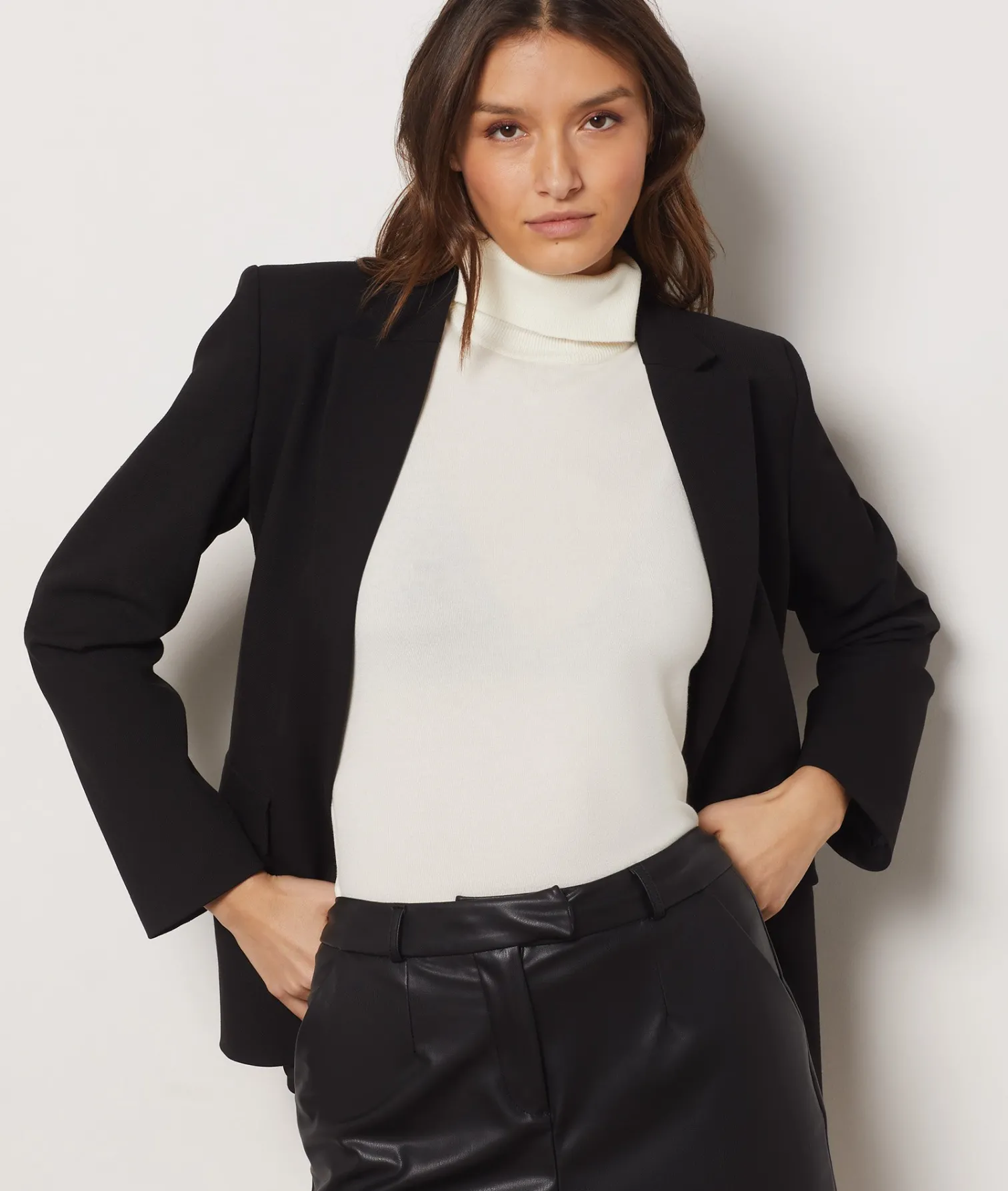 Etam Sleeveless Turtleneck Sweater ECRU Cheap