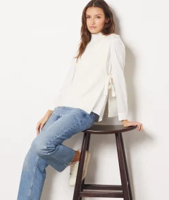 Etam Sleeveless Turtleneck with Tie Belt ECRU Store