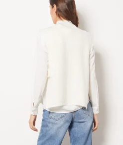 Etam Sleeveless Turtleneck with Tie Belt ECRU Store
