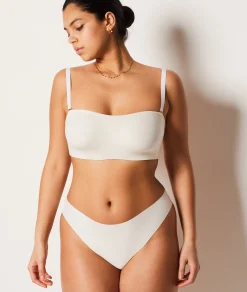 Etam Soft Underwire Bandeau Bra with Removable Straps ECRU Best Sale