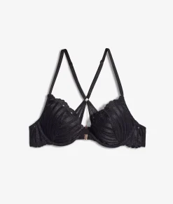 Etam Soutien-gorge N.2 - Le push-up plongeant détails bijoux NOIR Best Sale
