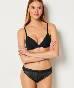 Etam Soutien-gorge N.2 - Le push-up plongeant NOIR Fashion