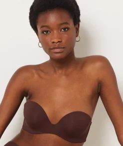 Etam Strapless Push-Up Bra CHOCOLAT Best Sale