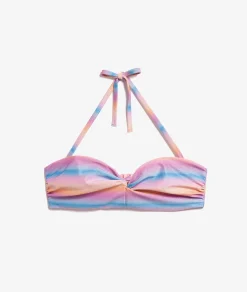 Etam Strapless Underwired Glitter Bikini Top MULTICOLOURED Hot