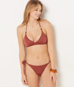 Etam String Bikini Bottom Textured Bikini Bottom Brown Shop