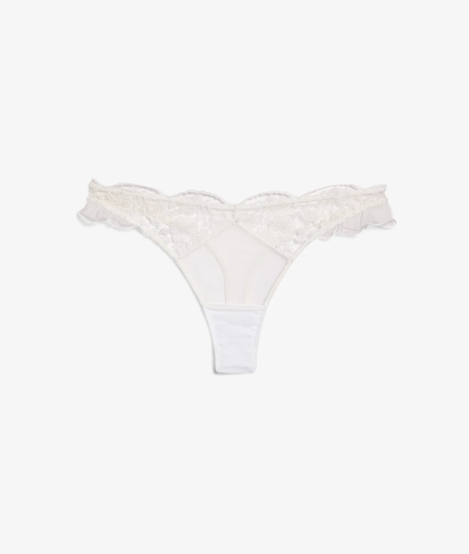 Etam String en tulle brodé ECRU Cheap