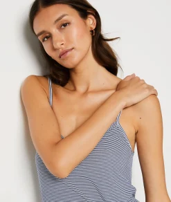 Etam Striped camisole with thin straps MARINE Flash Sale