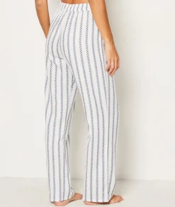 Etam Striped Cotton Pyjama Bottoms BLANC Flash Sale