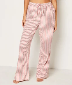Etam Striped Cotton Pyjama Bottoms ROSE Flash Sale