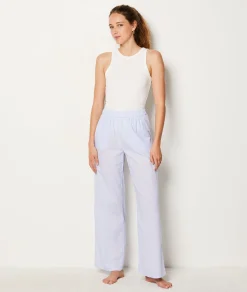 Etam Striped Cotton Pyjama Trousers SKYBLUE Fashion