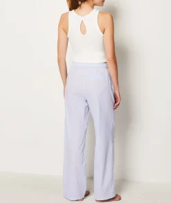 Etam Striped Cotton Pyjama Trousers SKYBLUE Fashion