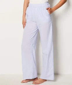 Etam Striped Cotton Pyjama Trousers SKYBLUE Fashion
