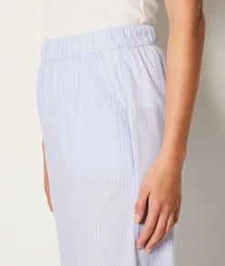 Etam Striped Cotton Pyjama Trousers SKYBLUE Fashion