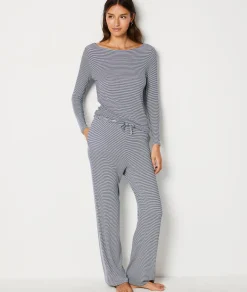 Etam Striped Long-Sleeved T-shirt MARINE Sale