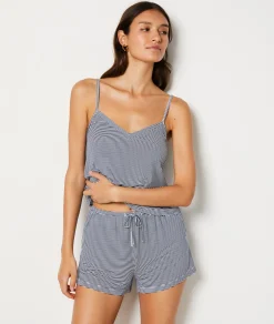 Etam Striped Pyjama Shorts MARINE Best