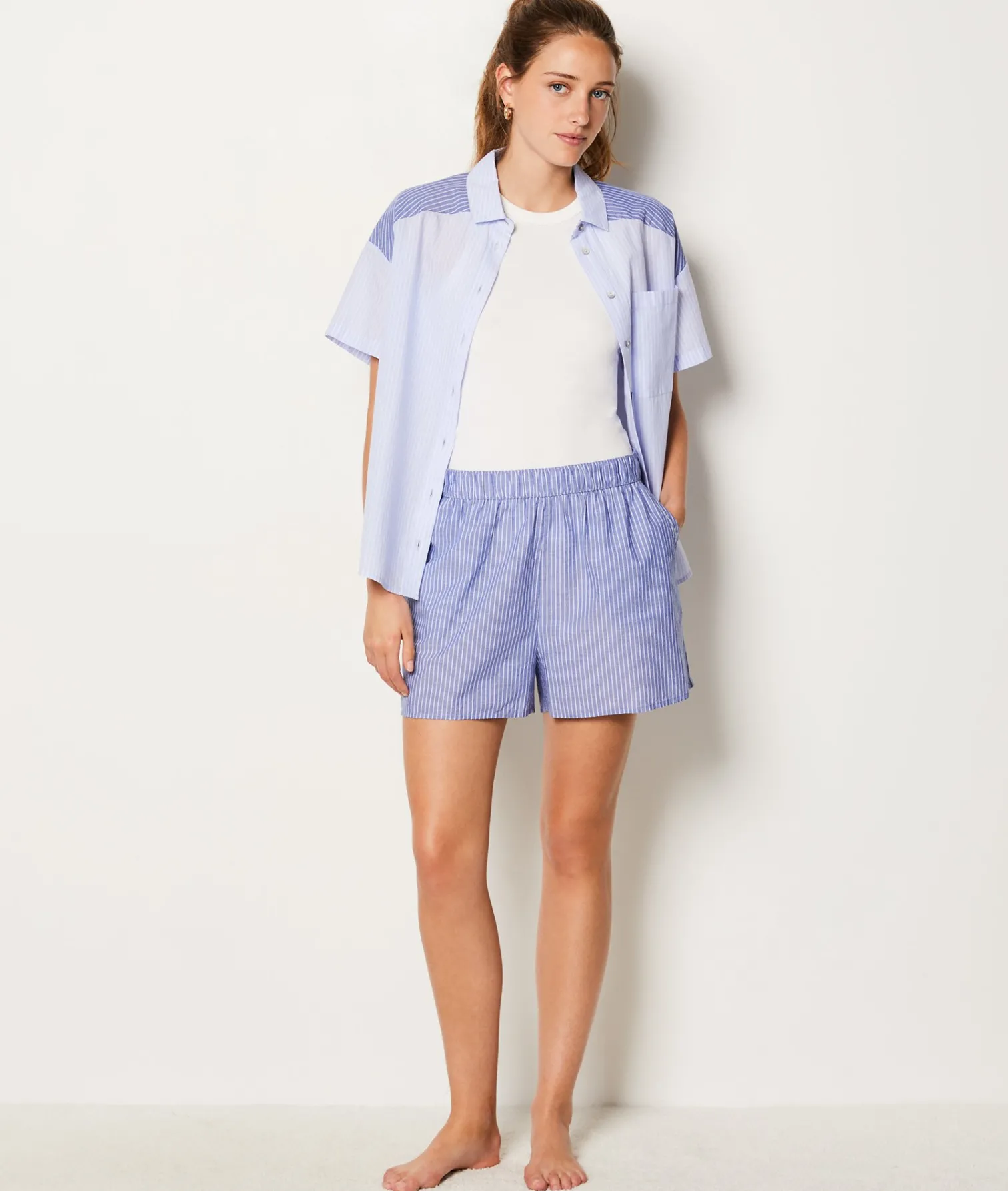 Etam Striped Pyjama Shorts INDIGO Shop