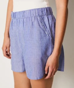Etam Striped Pyjama Shorts INDIGO Shop