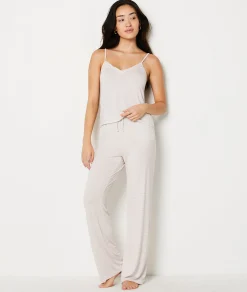 Etam Striped Pyjama Trousers BEIGE Hot