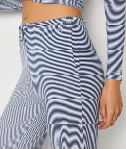 Etam Striped Pyjama Trousers MARINE Cheap