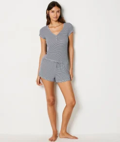 Etam Striped Short-Sleeved T-shirt MARINE Flash Sale