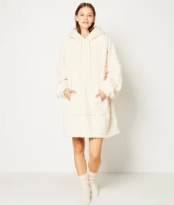 Etam Sweat à capuche polaire ECRU Clearance