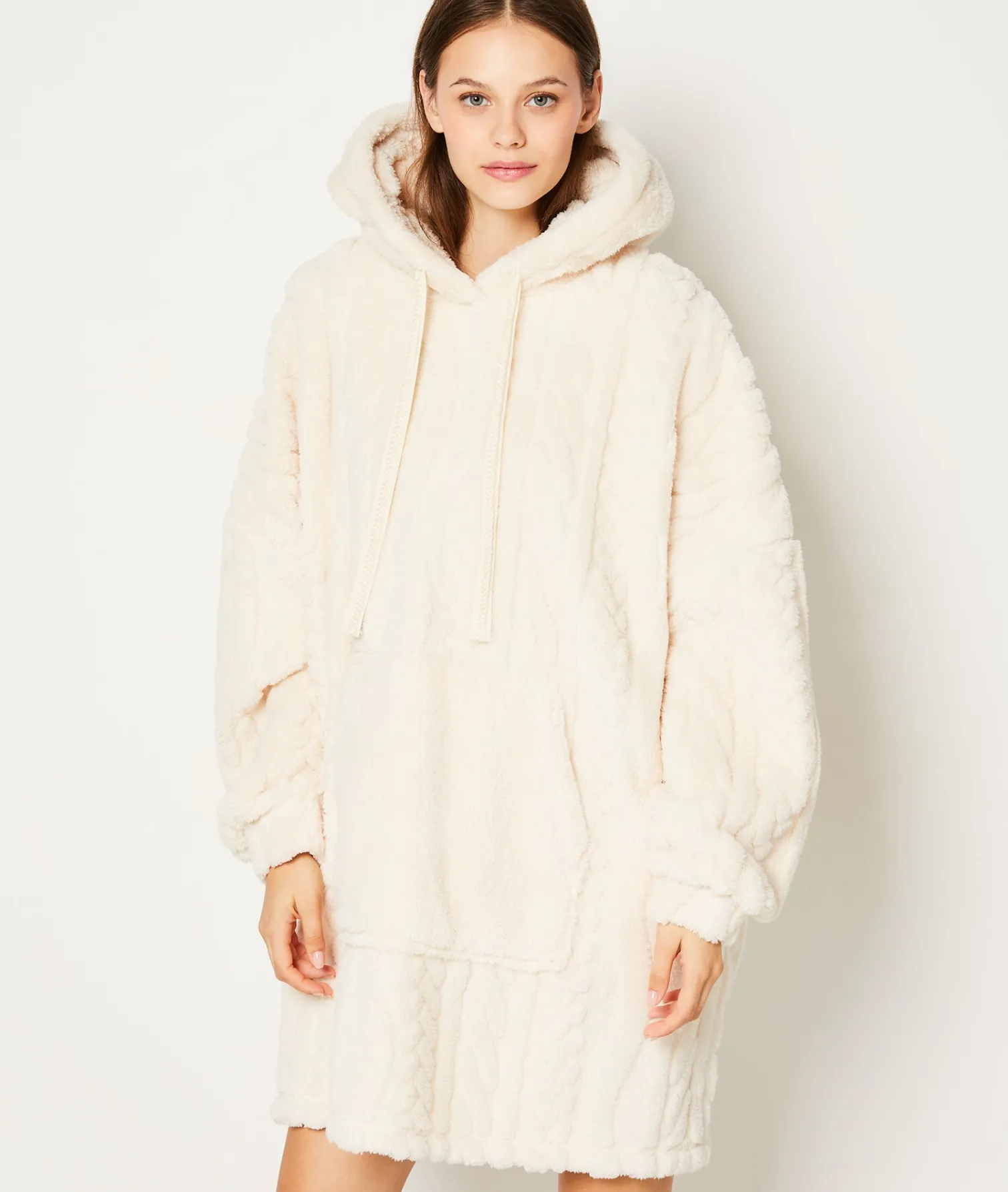 Etam Sweat à capuche polaire ECRU Clearance