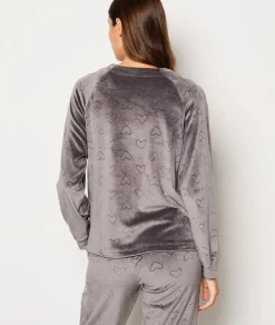 Etam Sweat de pyjama à cœur GRIS Outlet
