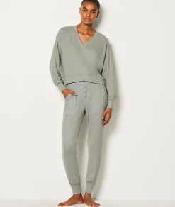 Etam Sweat de pyjama col V KAKI Cheap