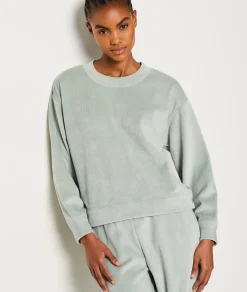 Etam Sweat de pyjama côtelé KAKI Best Sale