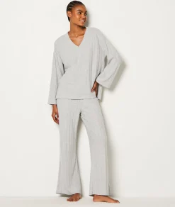 Etam Sweat de pyjama côtelé GRISCLAIR Flash Sale