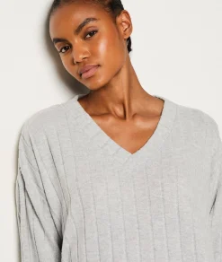 Etam Sweat de pyjama côtelé GRISCLAIR Flash Sale