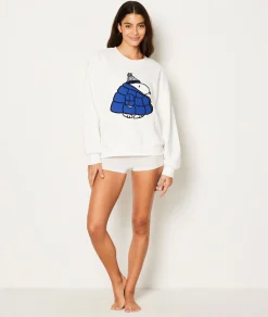 Etam Sweat de pyjama en coton Snoopy Peanuts™ BLANC Flash Sale