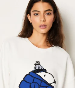 Etam Sweat de pyjama en coton Snoopy Peanuts™ BLANC Flash Sale